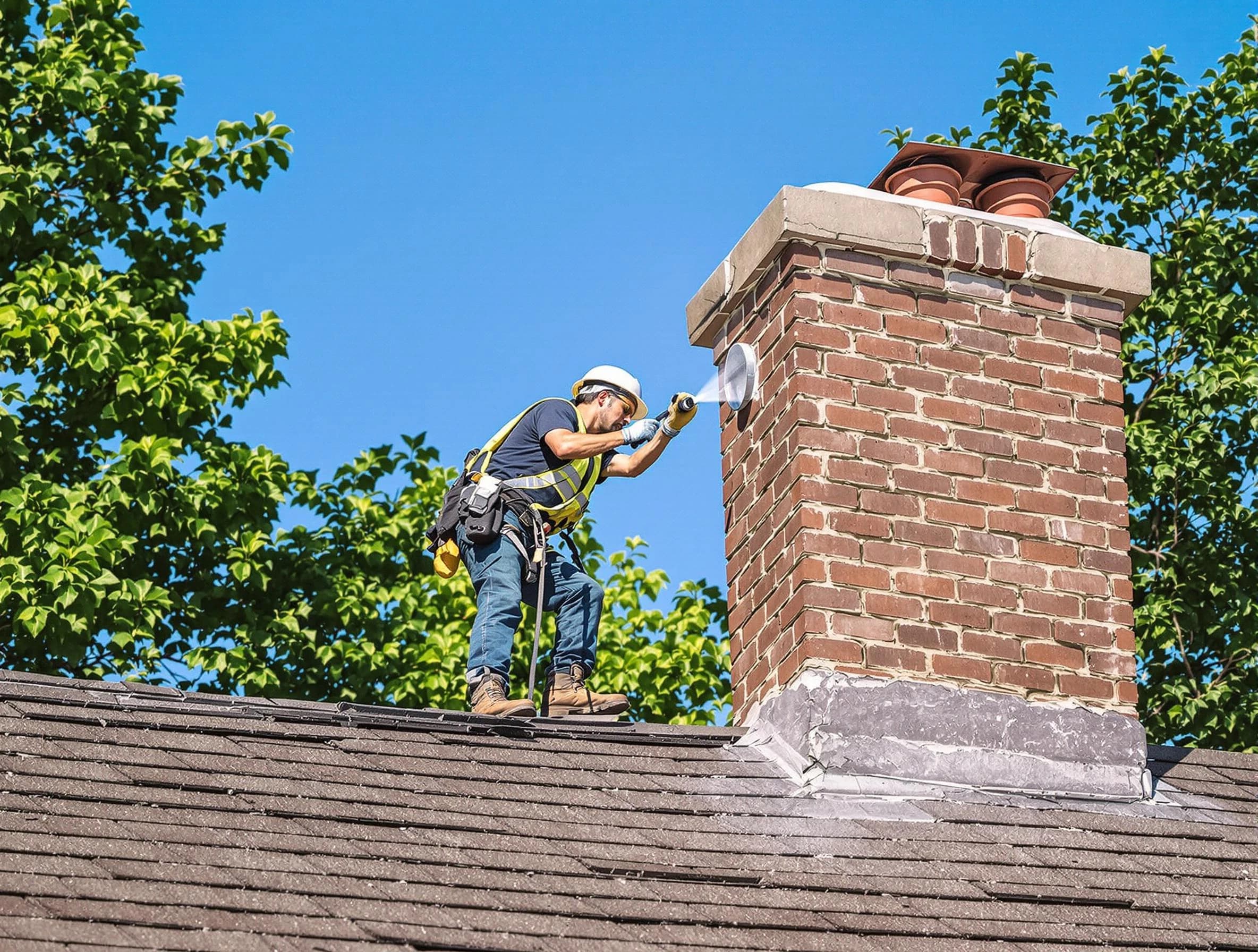 Roselle Chimney Sweep performing an inspection with advanced tools in Roselle, NJ