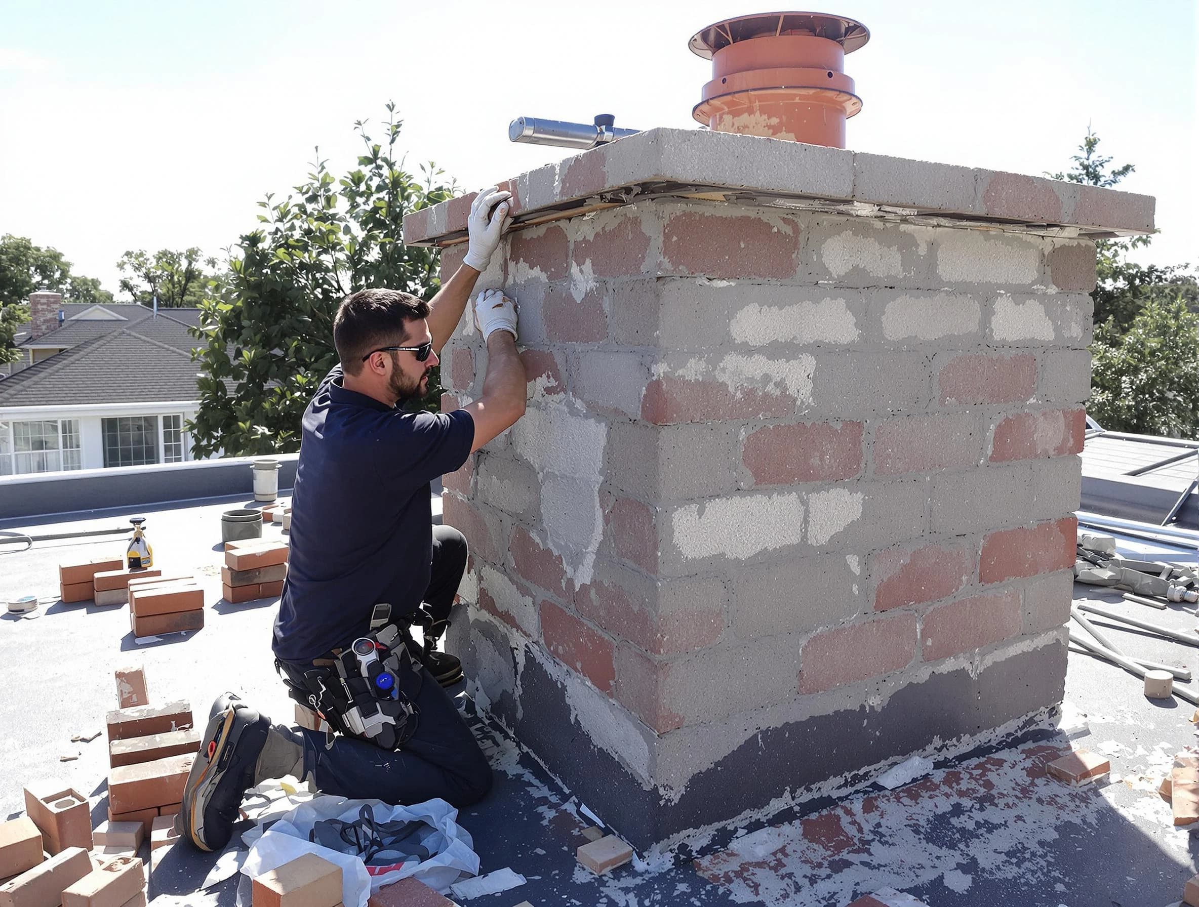 Advanced chimney repair process by Roselle Chimney Sweep in Roselle, NJ