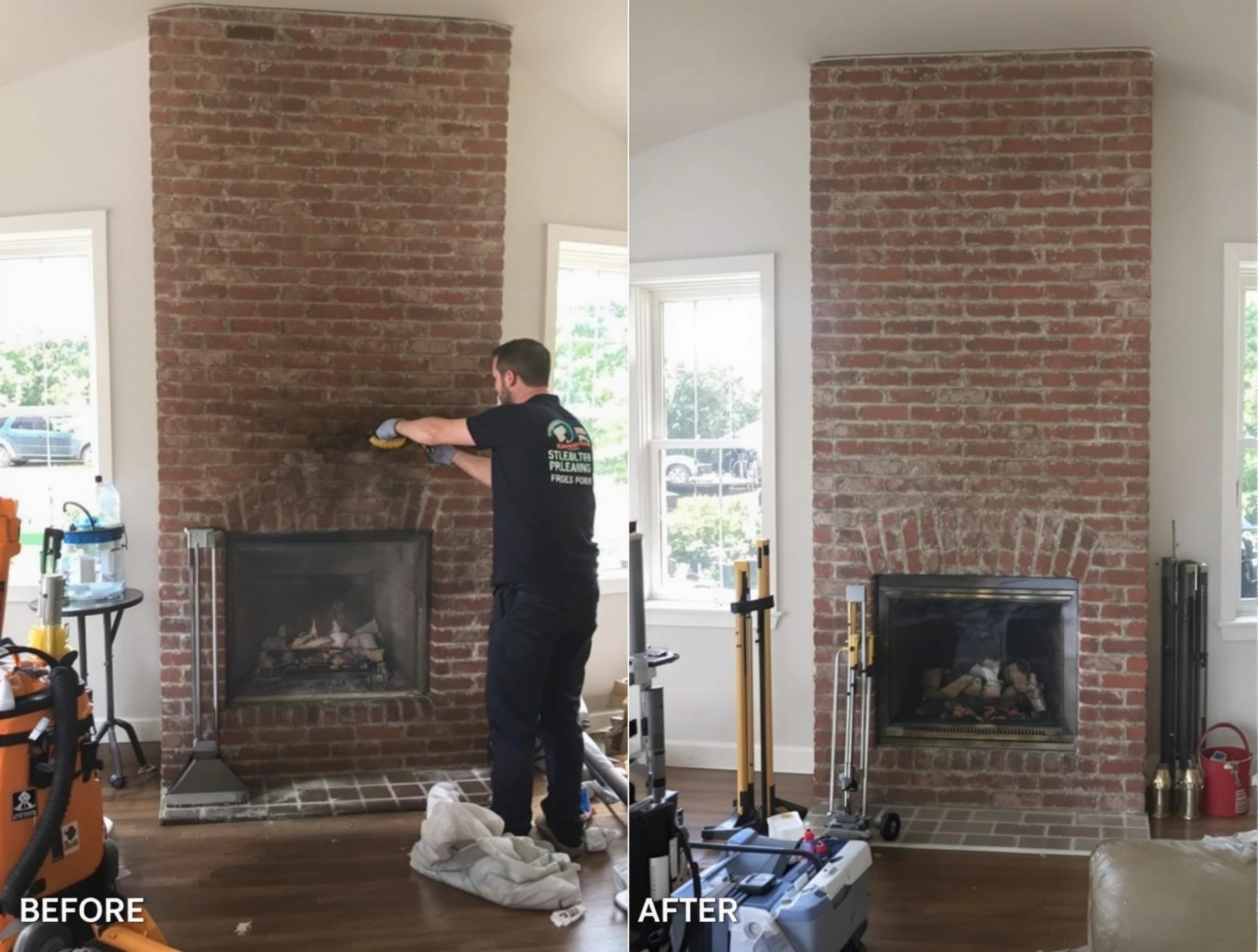 Finished chimney sweeping service by Roselle Chimney Sweep in Roselle, NJ