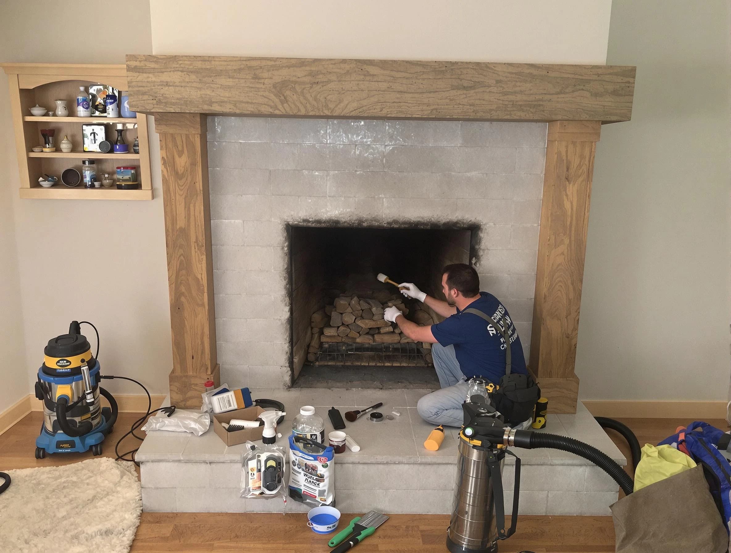 Detailed creosote removal process by Roselle Chimney Sweep in Roselle, NJ