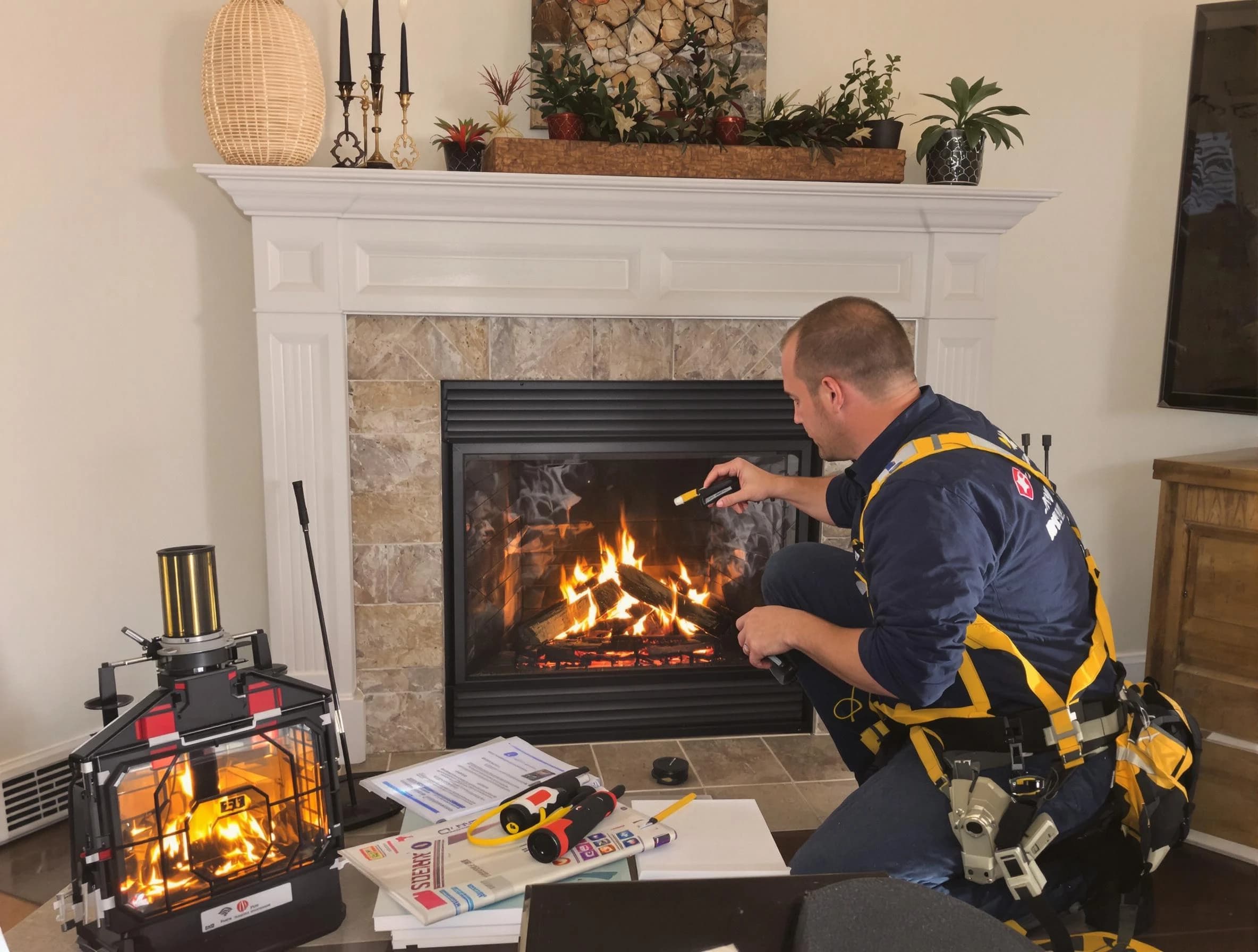 Safety-focused fireplace inspection by Roselle Chimney Sweep in Roselle, NJ