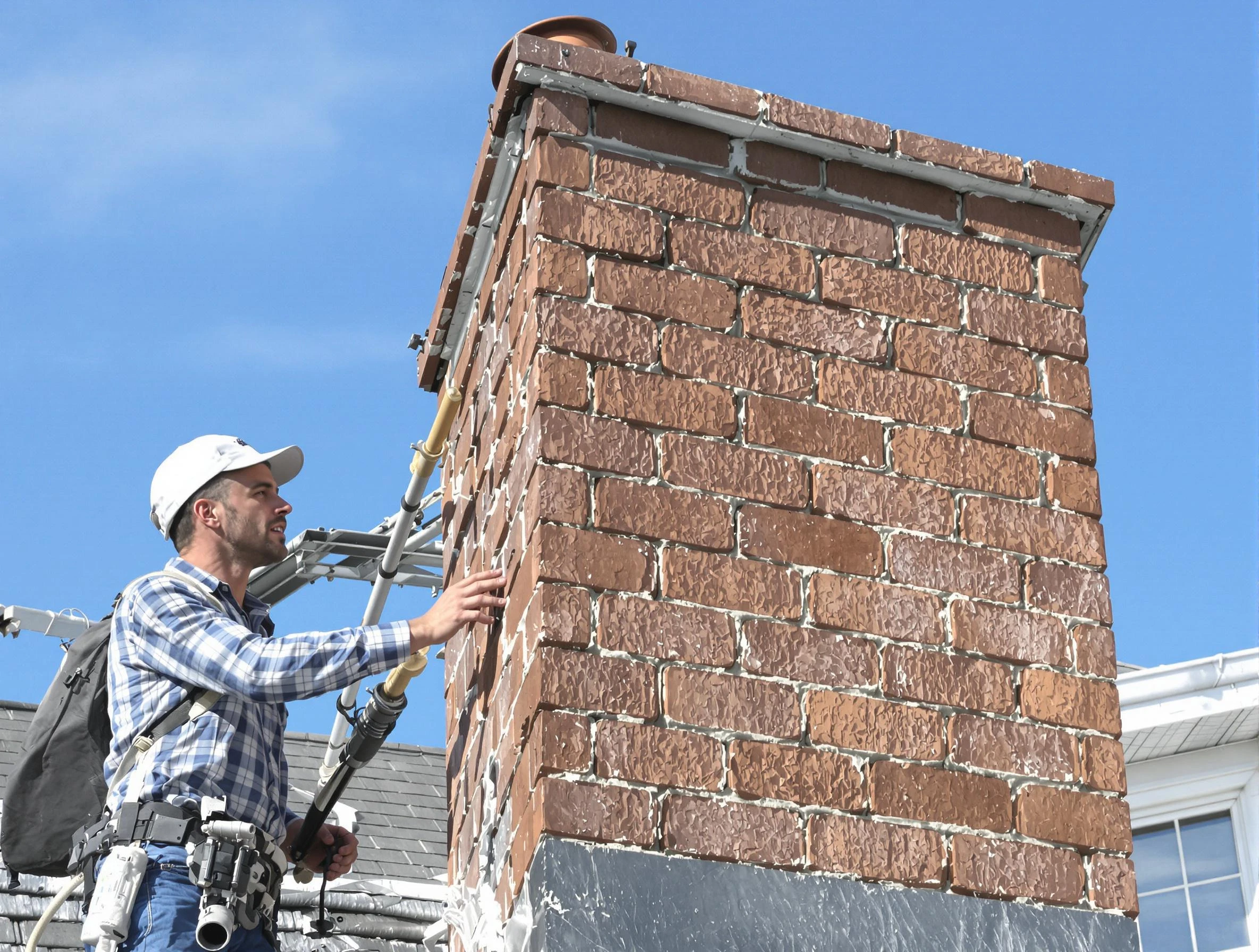 Brickwork for a chimney rebuild by Roselle Chimney Sweep in Roselle, NJ