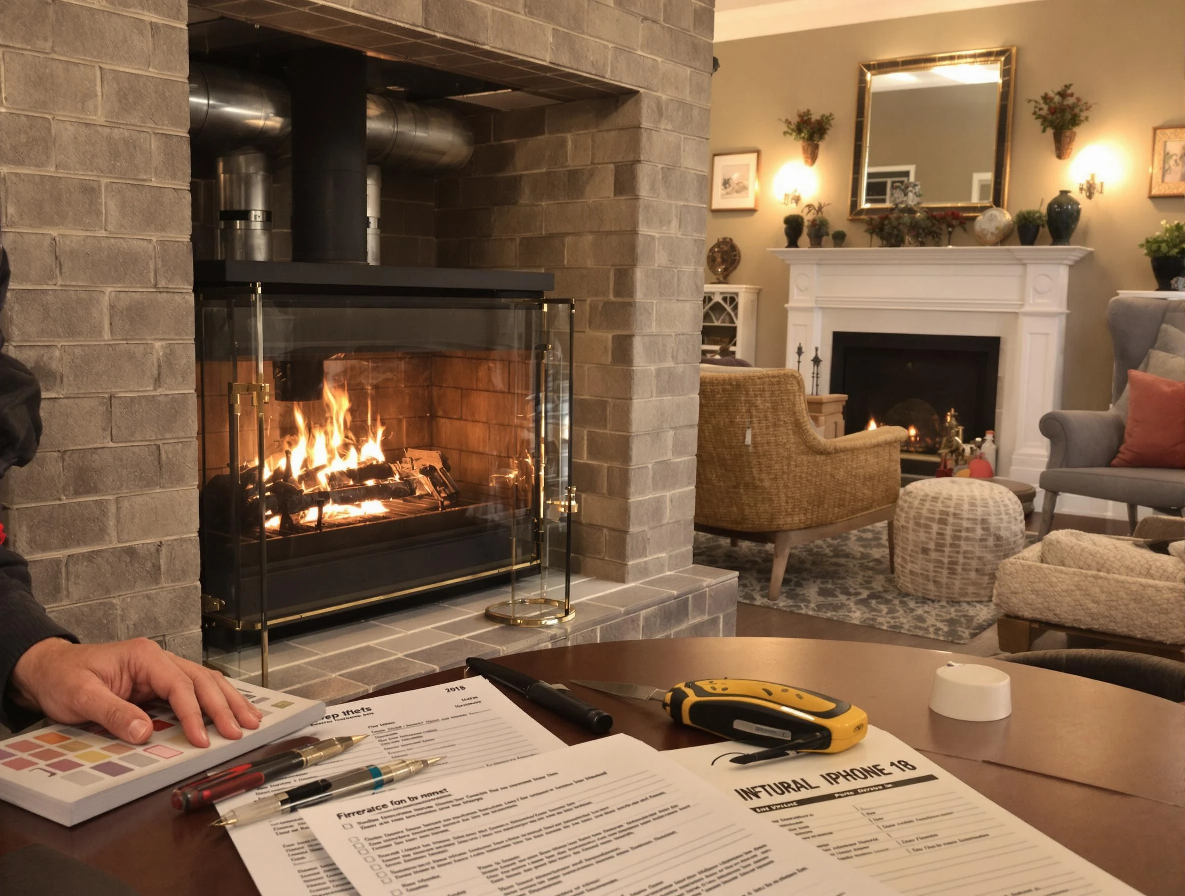 Roselle Chimney Sweep verifying fireplace safety measures in Roselle, NJ